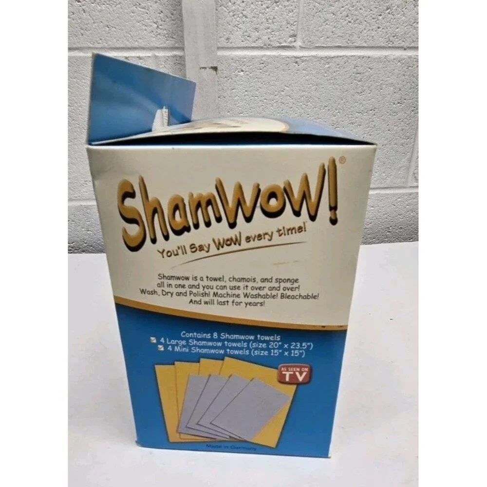 ORIGINAL ShamWow! AS SEEN ON TV 4 Large Towels 4 Mini Towels NOS